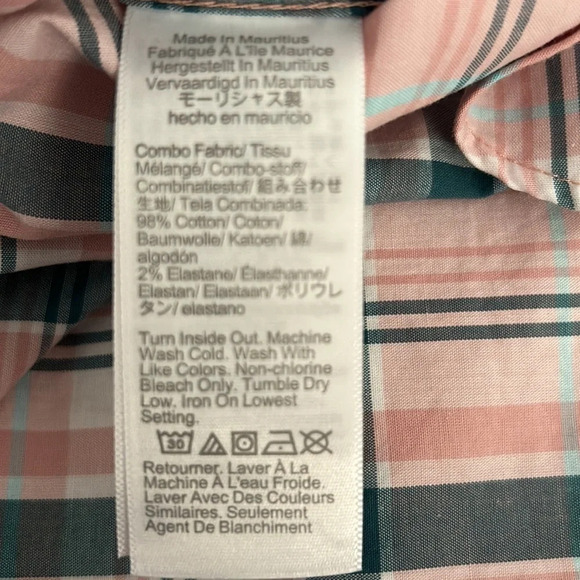 J. Crew Slim untucked plaid flex washed pink plaid shirt size large button down - Picture 8 of 8